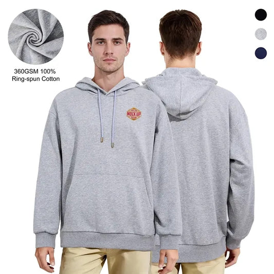 Unisex Cotton Pullover Hoodie W/ Kangaroo Pocket