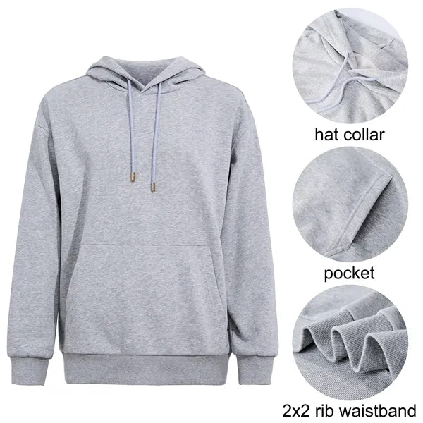 Unisex Cotton Pullover Hoodie W/ Kangaroo Pocket