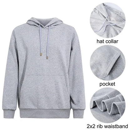 Unisex Cotton Pullover Hoodie W/ Kangaroo Pocket