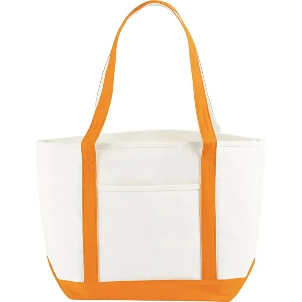 18 oz. Cotton Nautical Canvas Boat Bag W/ Gusset