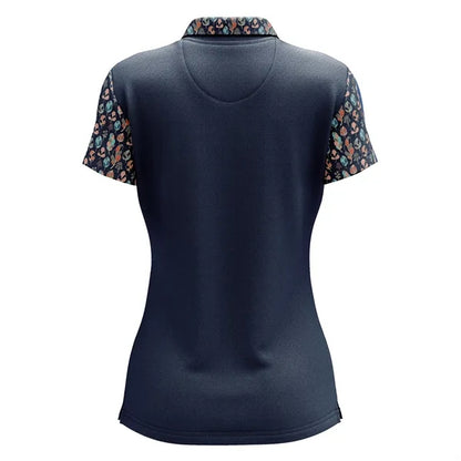 Women's Sublimation Spandex Interlock Short Sleeve Polo