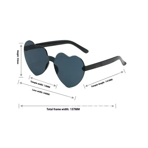 Colorful Heart Shape Sunglasses