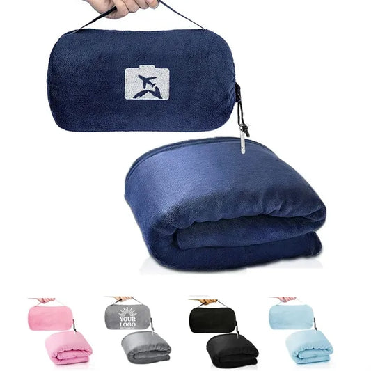 Portable Travel Blanket with Bag Pillow