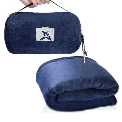 Portable Travel Blanket with Bag Pillow