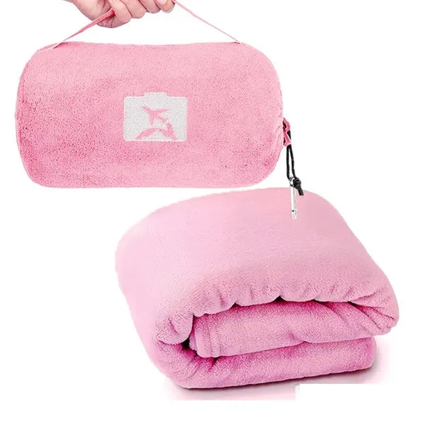 Portable Travel Blanket with Bag Pillow