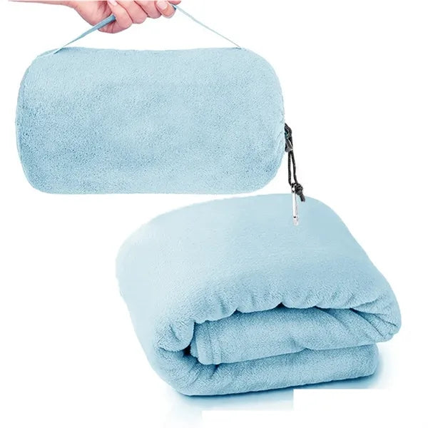 Portable Travel Blanket with Bag Pillow