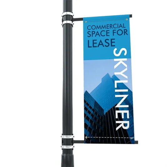 Pole Banners - (1ft x 1ft ) with Top and Bottom Polee Pocket