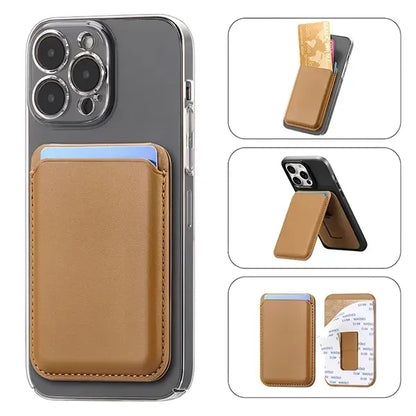 2 in 1 Leather Mag Safe Wallet for Phone Card Holder