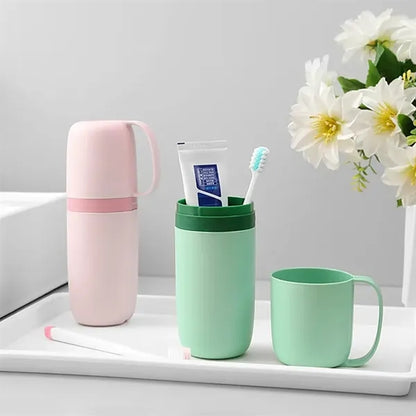 Travel Toothbrush Case with Cup Portable Brush Holder