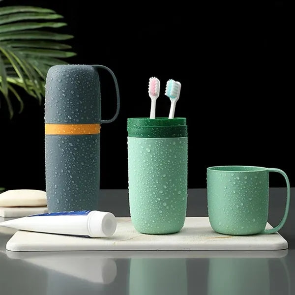 Travel Toothbrush Case with Cup Portable Brush Holder