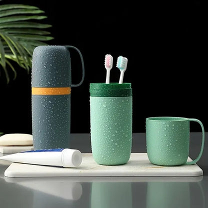 Travel Toothbrush Case with Cup Portable Brush Holder