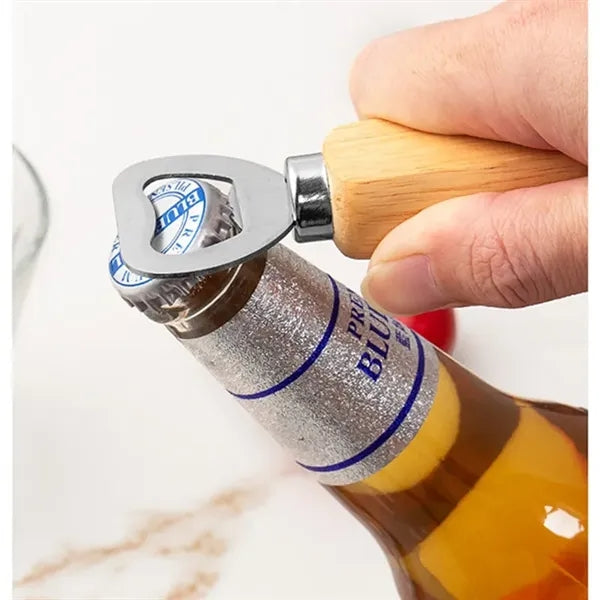 Wood Handle Stainless Steel Bottle Opener