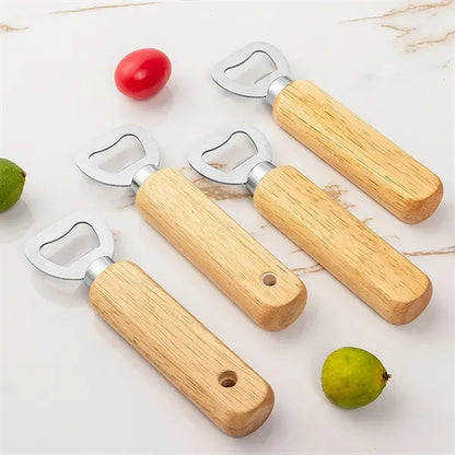 Wood Handle Stainless Steel Bottle Opener