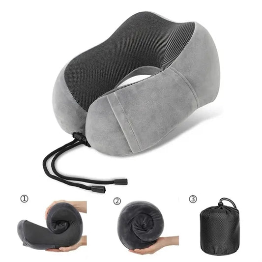 Premium Memory Foam Travel Neck Pillow