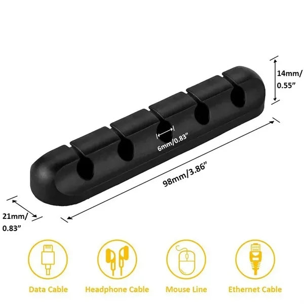5 Slot Desk Cable Organizer