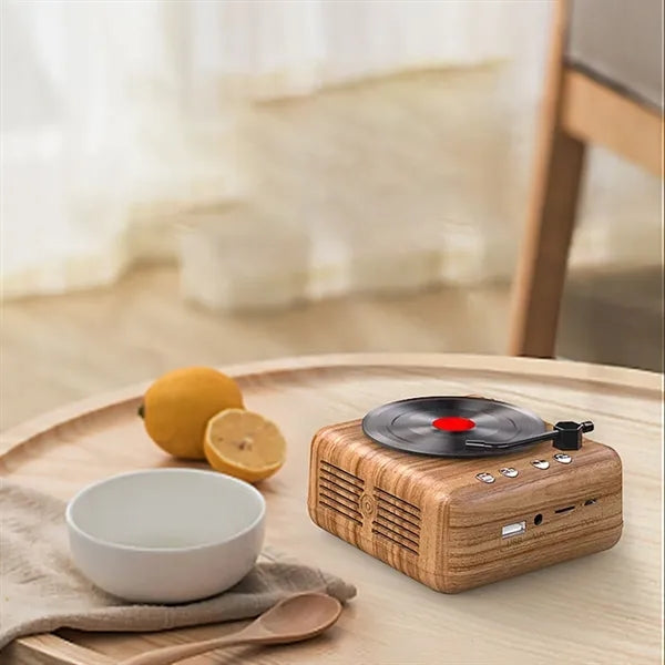 Portable vintage turntable bluetooth speaker record player