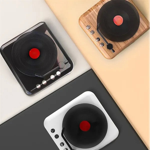 Portable vintage turntable bluetooth speaker record player
