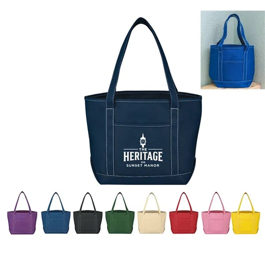 Full Color Medium 24 oz Cotton Canvas Yacht Tote Bag
