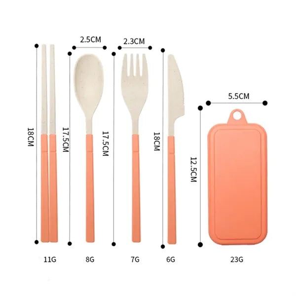 Wheat Straw Portable Utensil Set