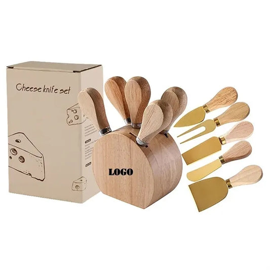 Oak Wood Cheese Knife Set