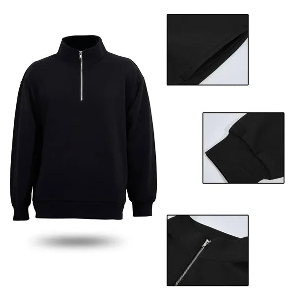 Unisex Lightweight Cotton Quarter Zip Sweatshirt