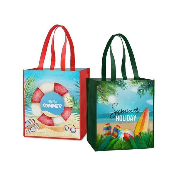LAMINATED NON-WOVEN TOTE BAG (13" W X 15" H X 10" D)