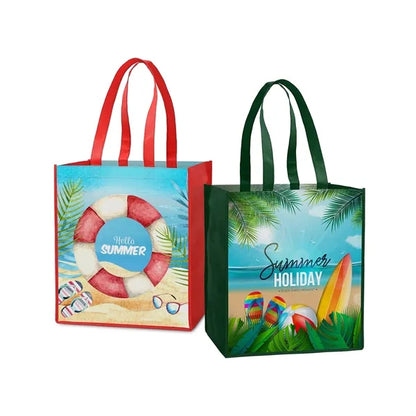 LAMINATED NON-WOVEN TOTE BAG (13" W X 15" H X 10" D)