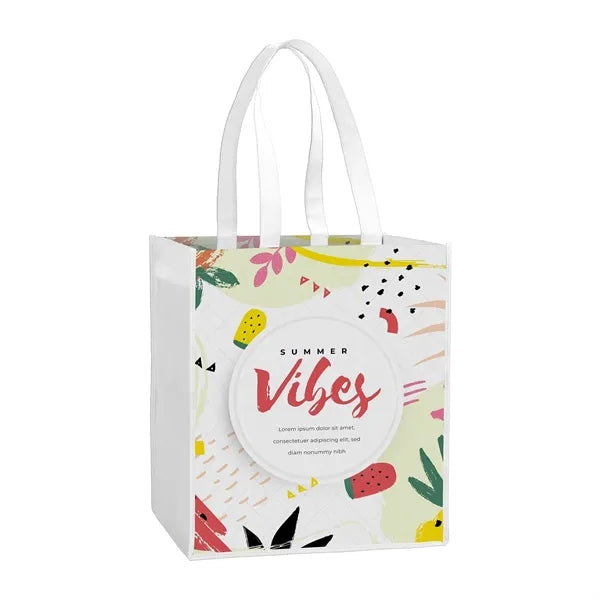 LAMINATED NON-WOVEN TOTE BAG (13" W X 15" H X 10" D)