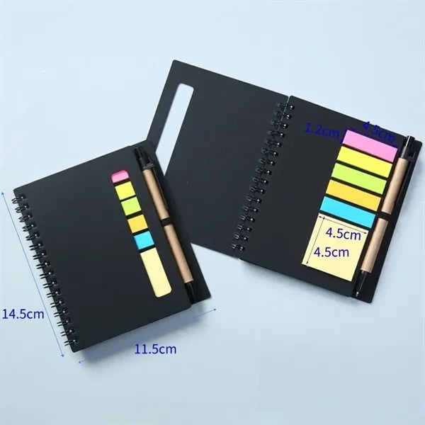 Notebook with Sticky Notes
