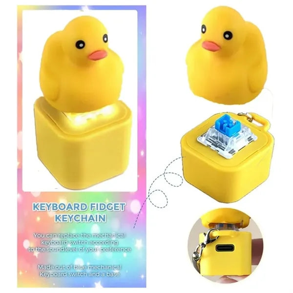 Duck Quacking Fidget Keychain Toy