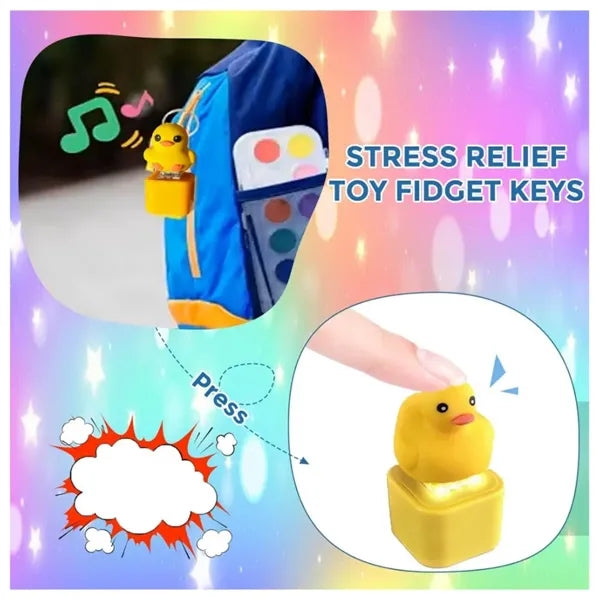 Duck Quacking Fidget Keychain Toy