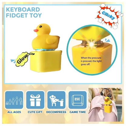 Duck Quacking Fidget Keychain Toy