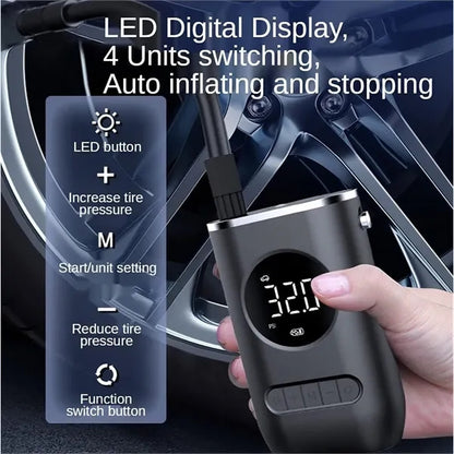 Tire Inflator Portable Air Compressor-4,000mAh
