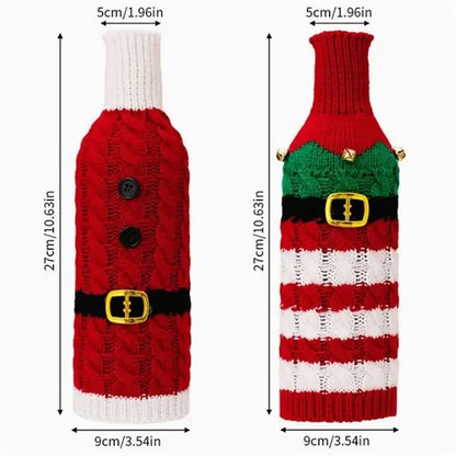 Christmas Decorations Theme Knitted Wine Bottle Sleeve