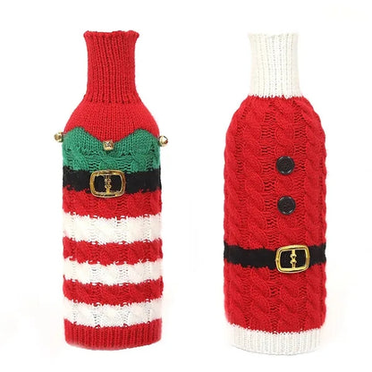 Christmas Decorations Theme Knitted Wine Bottle Sleeve