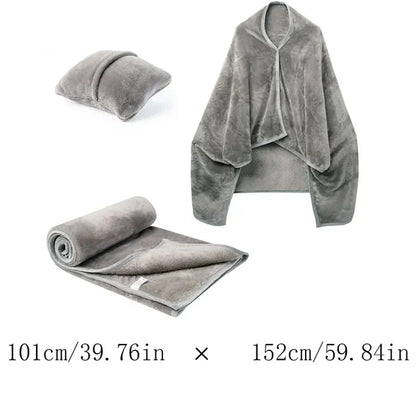 2-in-1 Multifunctional Thickened Shawl Pillow Blanket