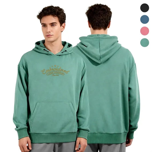 Men's 320GSM Cotton Blend Sweatshirt Pullover Hoodie
