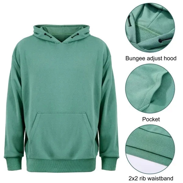 Men's 320GSM Cotton Blend Sweatshirt Pullover Hoodie