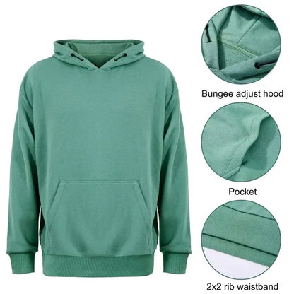 Men's 320GSM Cotton Blend Sweatshirt Pullover Hoodie