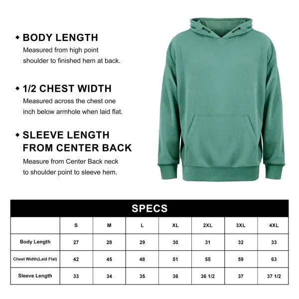 Men's 320GSM Cotton Blend Sweatshirt Pullover Hoodie