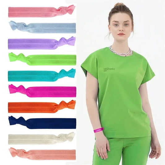 Colorful Elastic Knotted Hair Tie