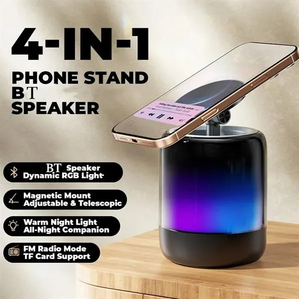 Bluetooth Speaker with Magnetic Phone Stand