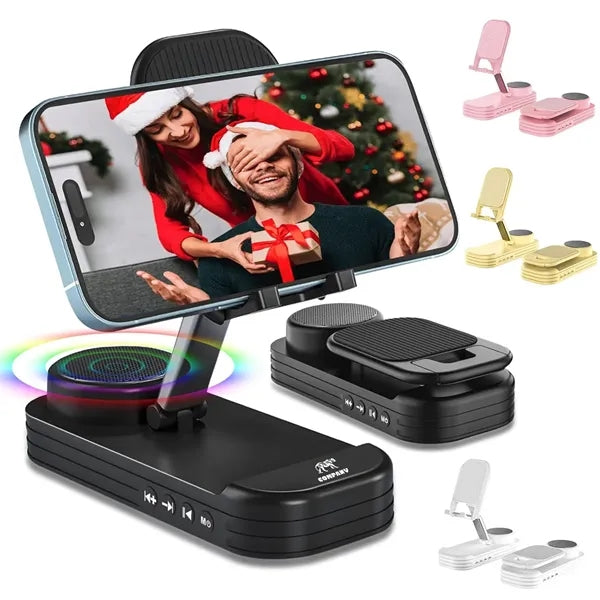 Cell Phone Stand with Wireless Bluetooth Speaker