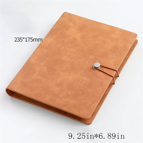 A5 Thickened Simple Retro Suede Office Loose-leaf Notebook
