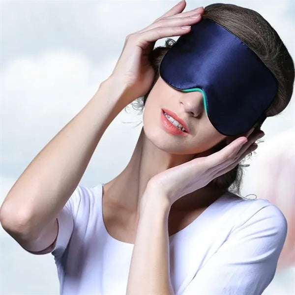 Double Sided Silk Sleep Mask With Elastic Strap Headband