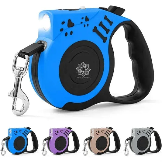 Retractable Dog Leash with Flashlight