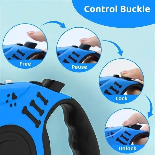 Retractable Dog Leash with Flashlight