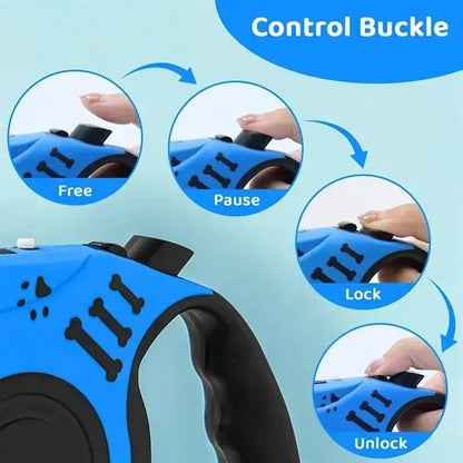 Retractable Dog Leash with Flashlight