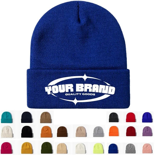 Custom Logo Knit Beanie For Men And Women Winter Warm