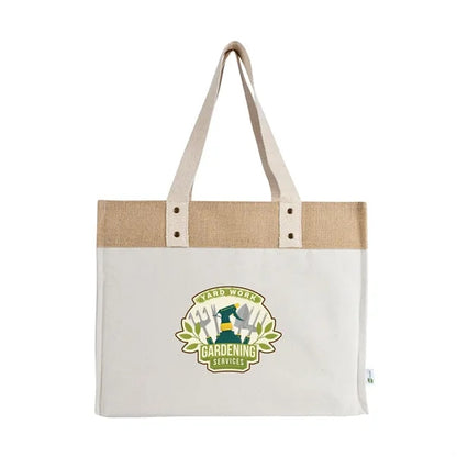 Sophia Canvas Tote With Jute Trim